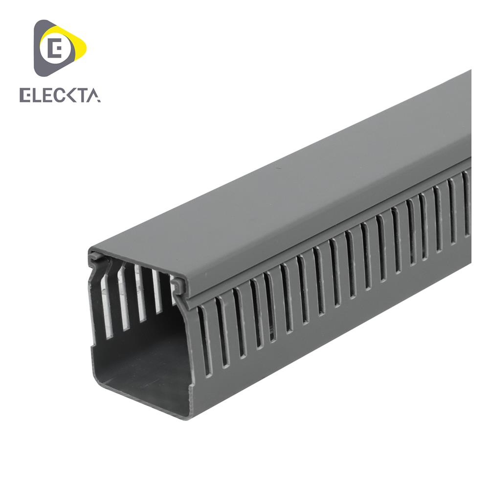 รางเก็บสายไฟวายดักส์ ELECKTA 60X60 มม. 2 ม. สีเทา