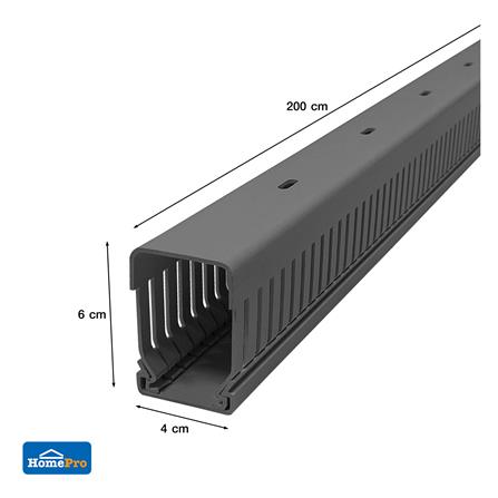 รางเก็บสายไฟวายดักส์ ELECKTA 60X40 มม. 2 ม. สีเทา_3