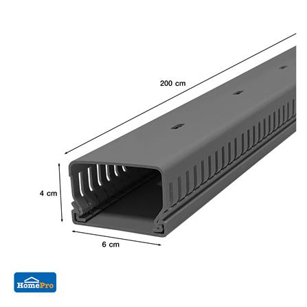 รางเก็บสายไฟวายดักส์ ELECKTA 40X60 มม. 2 ม. สีเทา_3