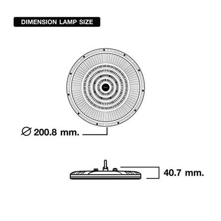โคมไฮเบย์ LED RACER BRAVO 60 วัตต์ DAYLIGHT สีเทา_4