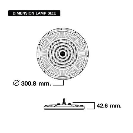 โคมไฮเบย์ LED RACER BRAVO 160 วัตต์ DAYLIGHT สีเทา_4