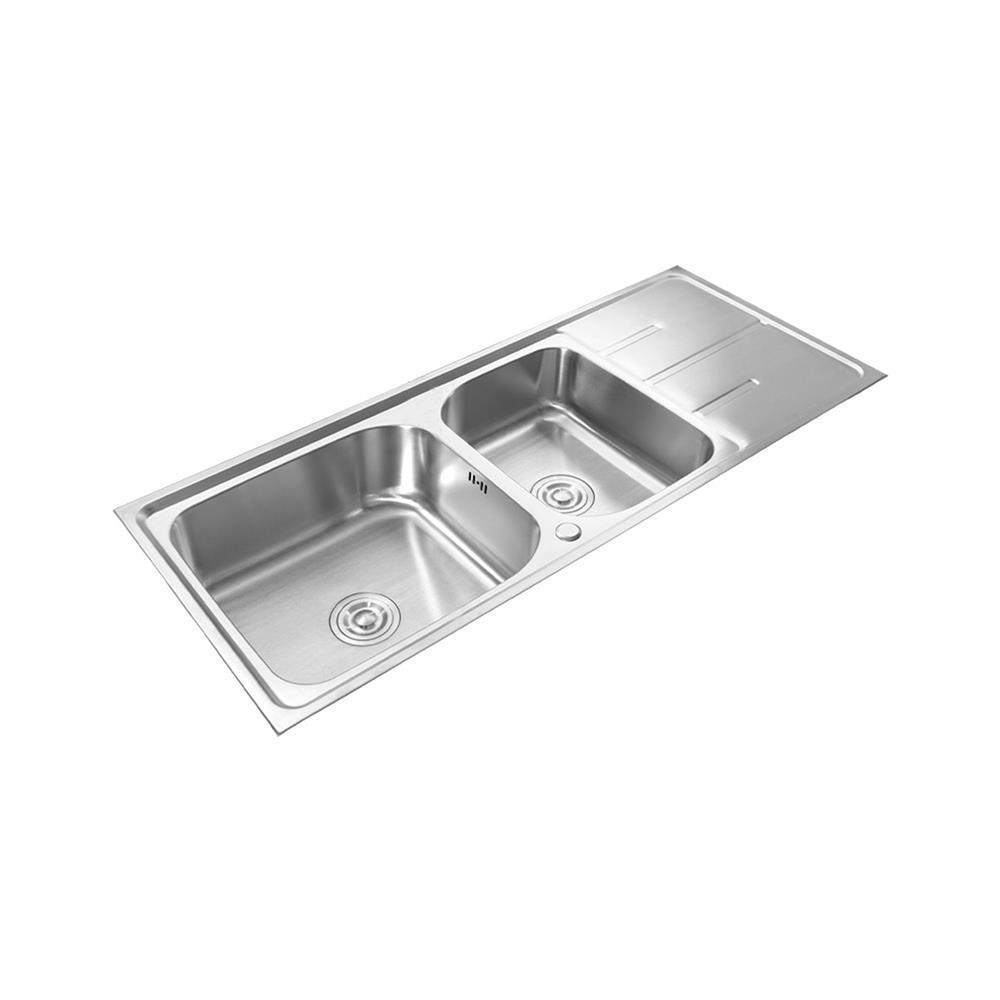 ซิงค์ฝัง 2 หลุม 1 ที่พัก AXIA RIVIERA PRO120 สีเงิน