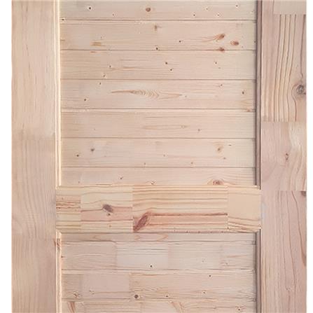 ประตูไม้สนนิวซีแลนด์ ไม่เจาะลูกบิด MODERN DOORS EXPO79 ลวดลาย 80x200 ซม. สีธรรมชาติ_1