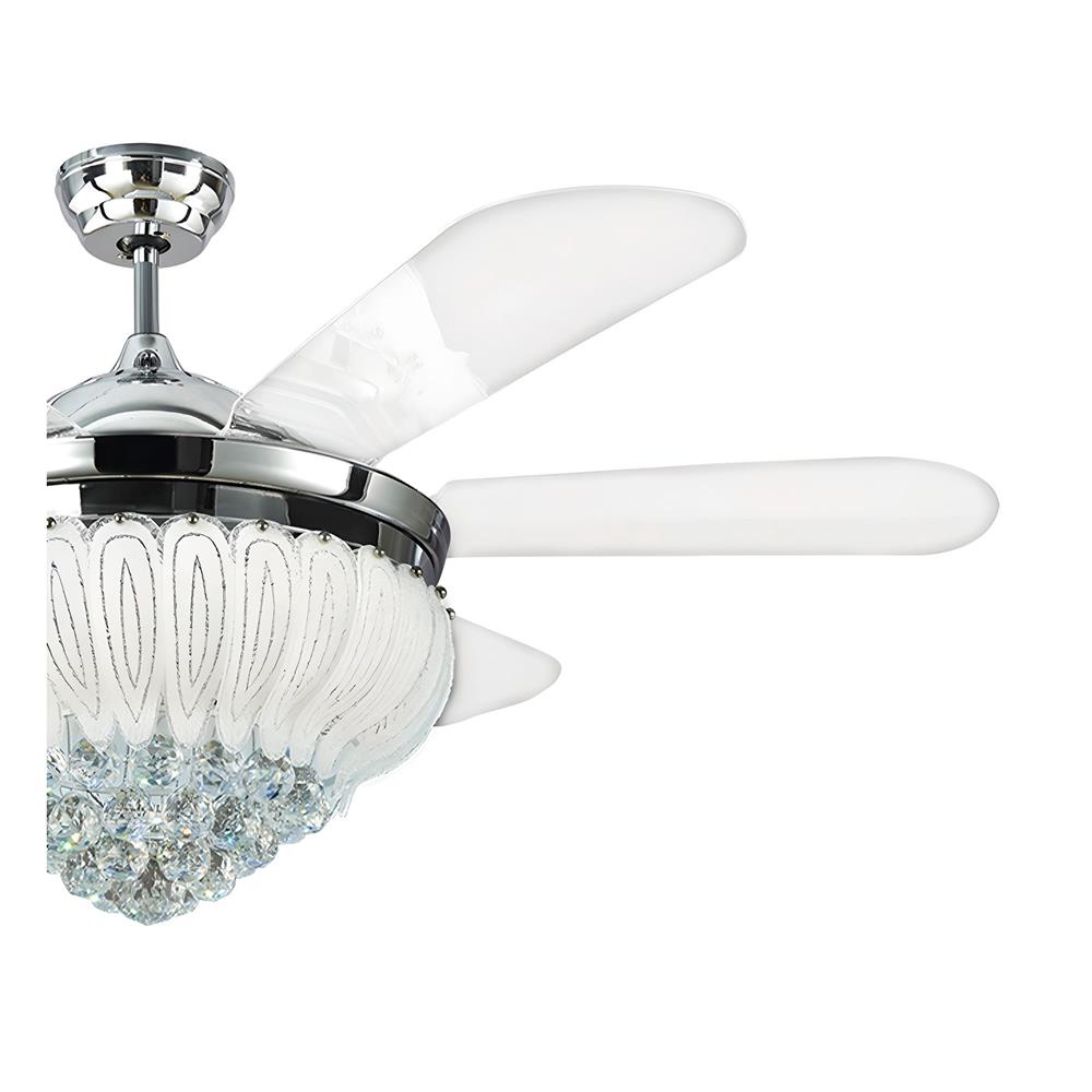 พัดลมโคมไฟ LED CARINI UFO-03-TSV 56 นิ้ว สีขาว/เงิน