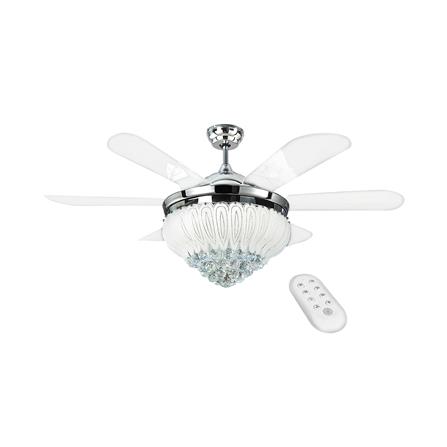 พัดลมโคมไฟ LED CARINI UFO-03-TSV 56 นิ้ว สีขาว/เงิน_0