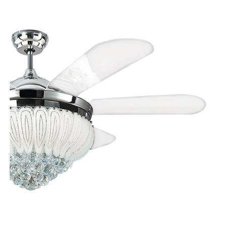 พัดลมโคมไฟ LED CARINI UFO-03-TSV 56 นิ้ว สีขาว/เงิน_1