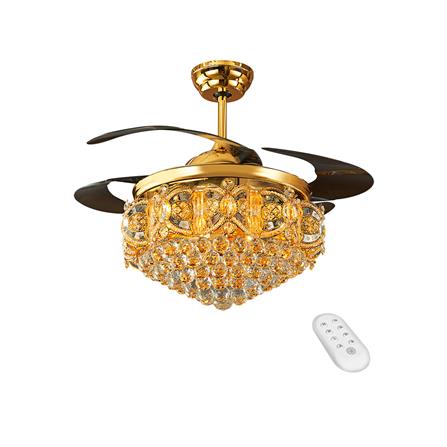 พัดลมโคมไฟ CARINI UFO-01-TRG 44 นิ้ว สีน้ำตาล/ทอง