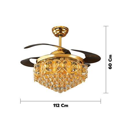 พัดลมโคมไฟ CARINI UFO-01-TRG 44 นิ้ว สีน้ำตาล/ทอง_4