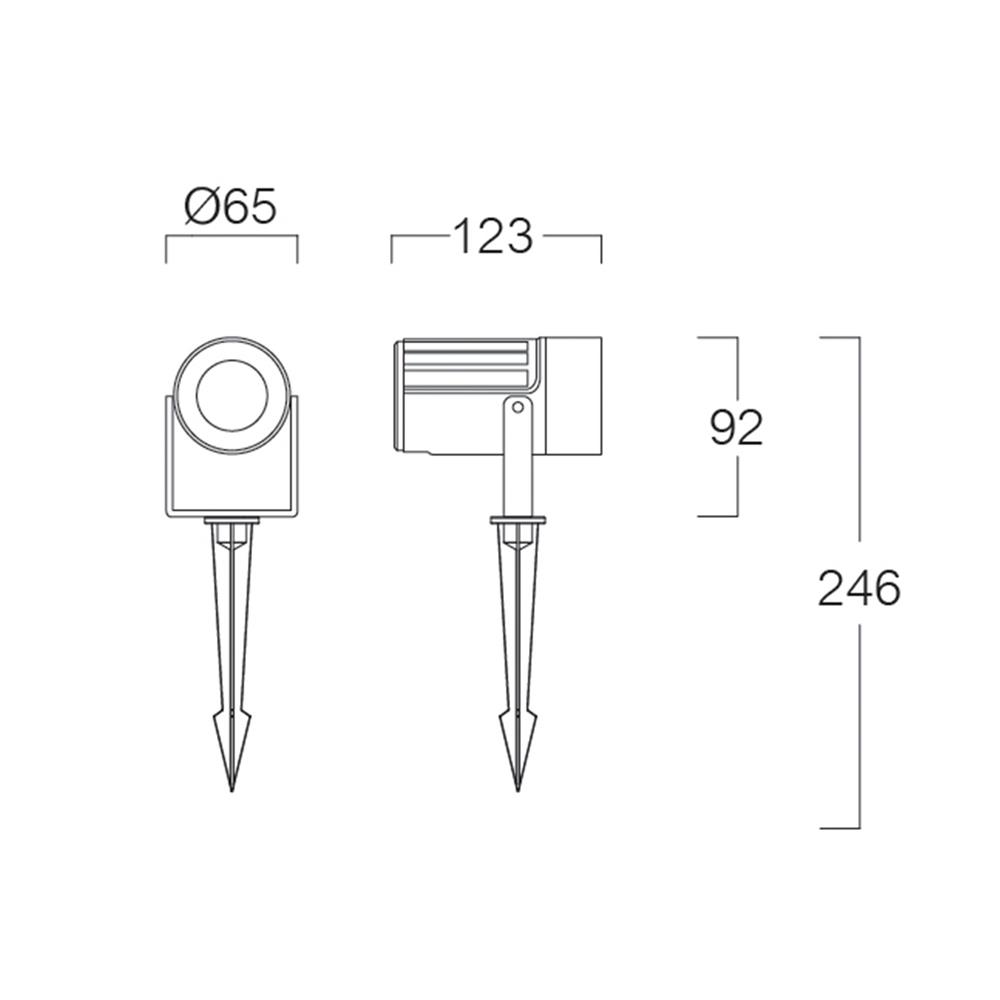 ไฟจัดสวน LED L&E 9P-A0481 5 วัตต์ WARM WHITE สีดำ
