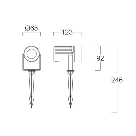 ไฟจัดสวน LED L&E 9P-A0481 5 วัตต์ WARM WHITE สีดำ_3