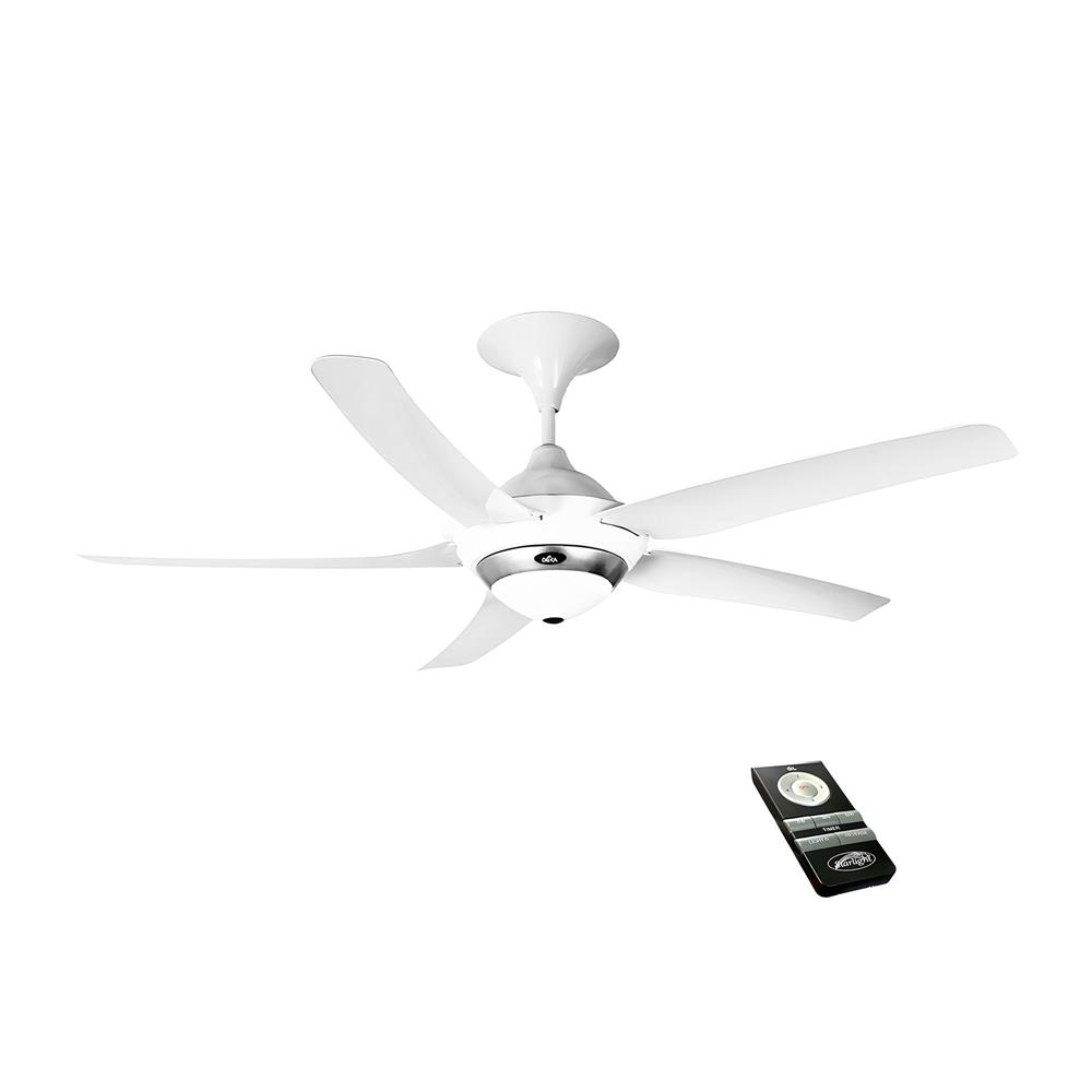 พัดลมไม่มีโคมไฟ CARINI DEKA-R28-WH 56 นิ้ว สีขาว/เงิน