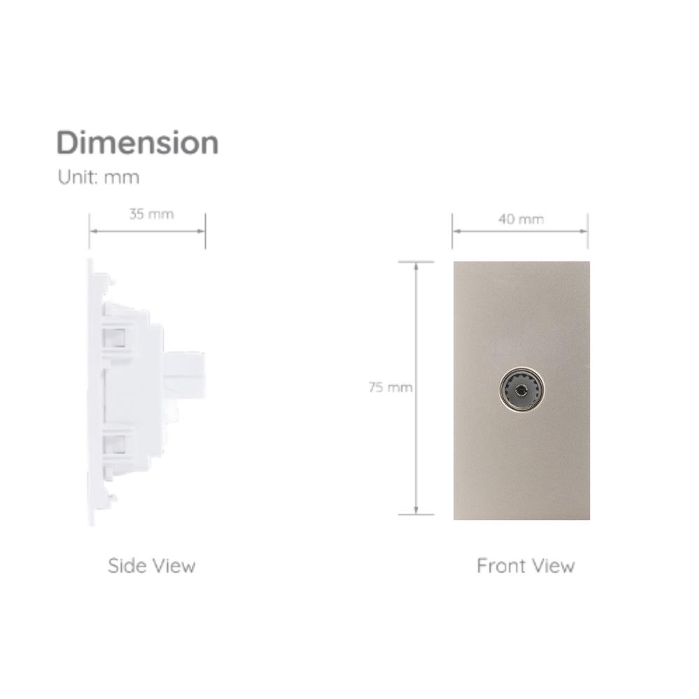 เต้ารับโทรทัศน์ SIMON SIM52S-15S-G7 สีทอง