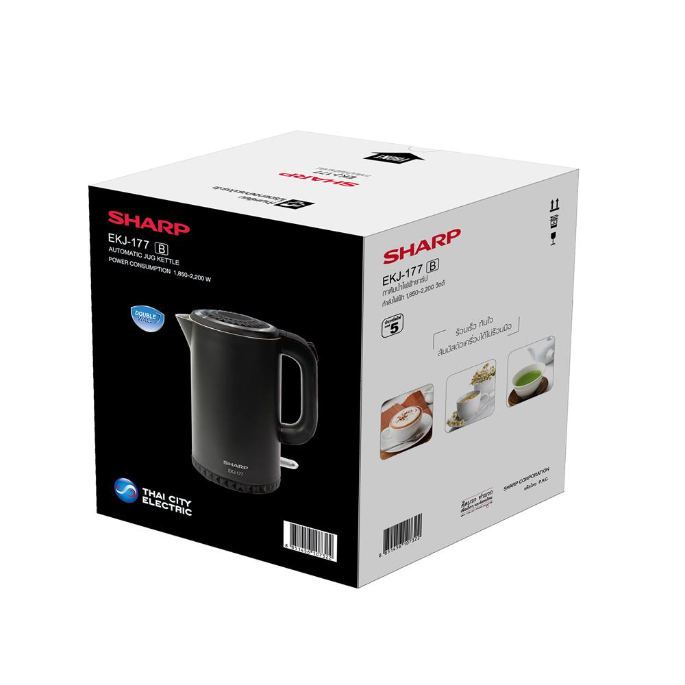 กาต้มน้ำไฟฟ้า SHARP EKJ-177 1.7 ลิตร สีดำ