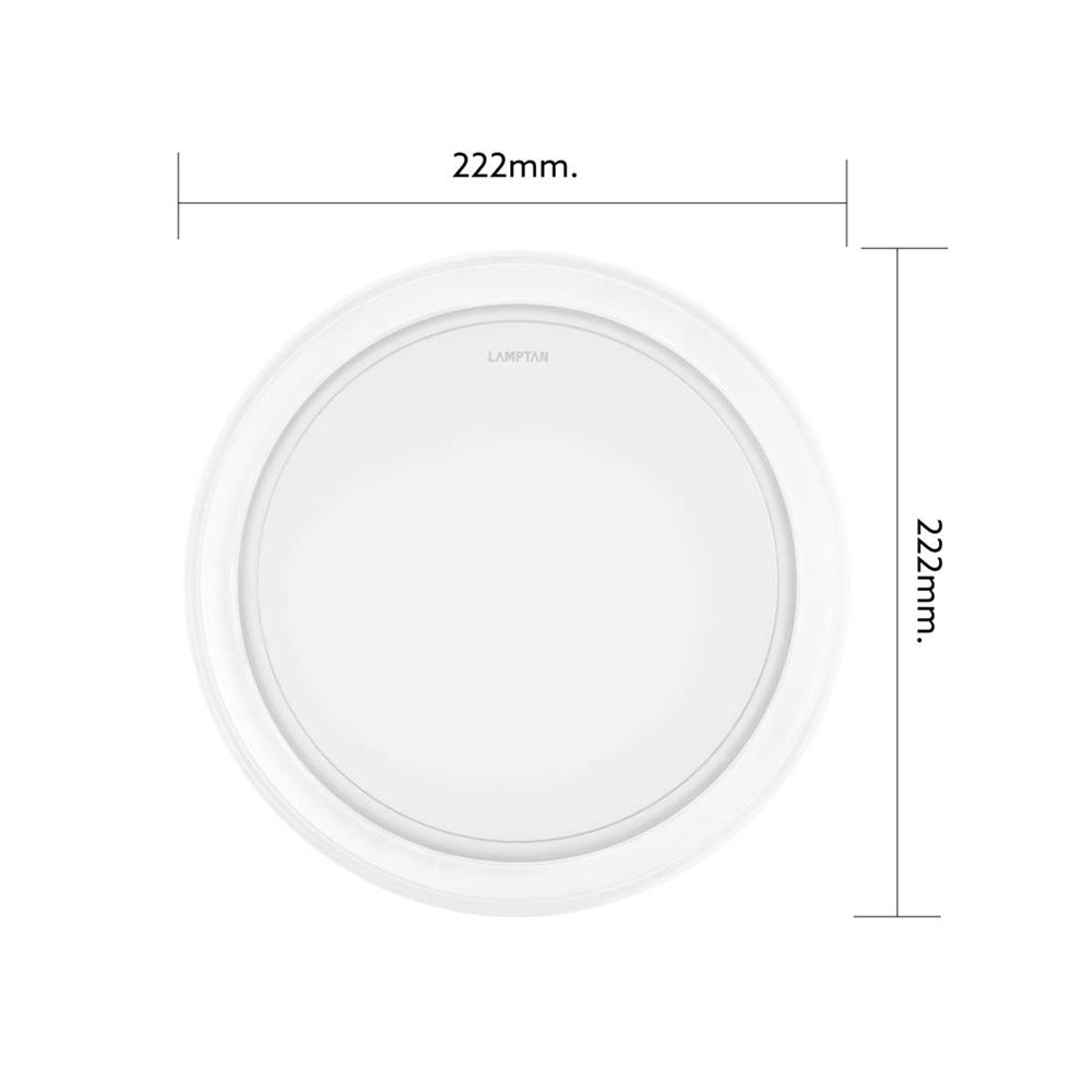 ดาวน์ไลท์ LED LAMPTAN BRIGHT SELECT 8.7 นิ้ว 20 วัตต์ DAYLIGHT/COOL WHITE/WARM WHITE สีขาว
