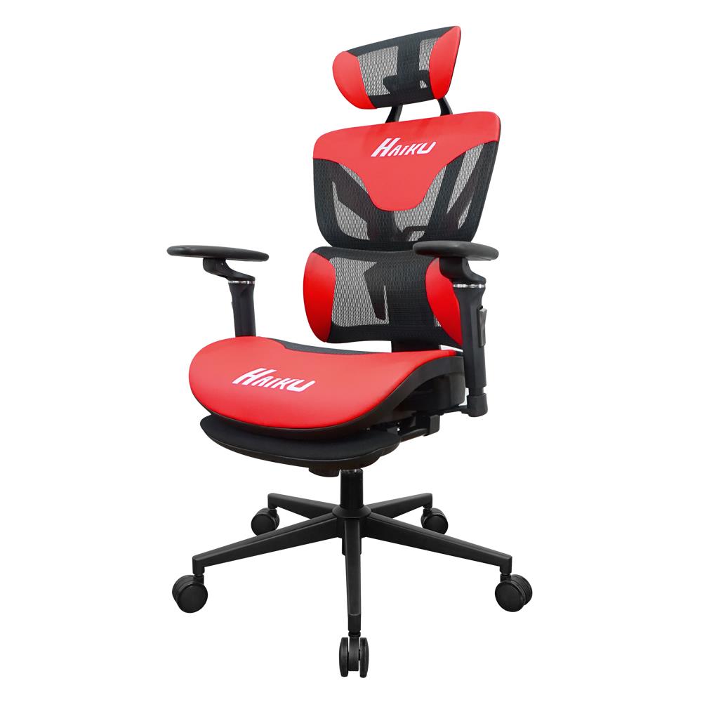 เก้าอี้สุขภาพ SURE HAIKU PL-45GM สีดำ/แดง