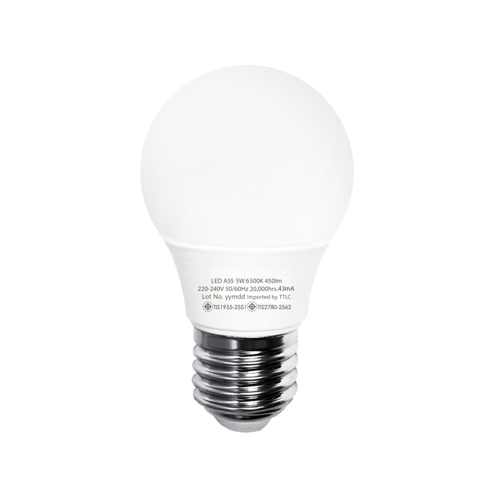 หลอด LED SHINING A55 5 วัตต์ DAYLIGHT E27