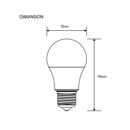หลอด LED SHINING A55 5 วัตต์ DAYLIGHT E27_7