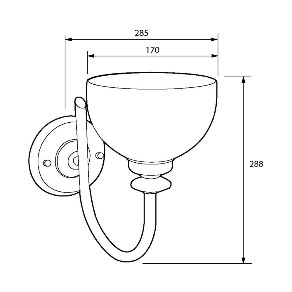 ไฟกิ่งภายใน L&E 01-02582 สีขาว/ทอง 1 หัว