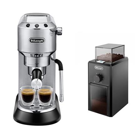 ชุดเครื่องชงกาแฟและเครื่องบดเมล็ดกาแฟ DELONGHI EC885M+KG79_0