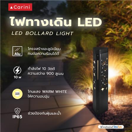 ไฟทางเดิน LED CARINI HK-Y2025 60CM 10 วัตต์ WARM WHITE สีดำ_4