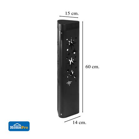 ไฟทางเดิน LED CARINI HK-Y2025 60CM 10 วัตต์ WARM WHITE สีดำ_5