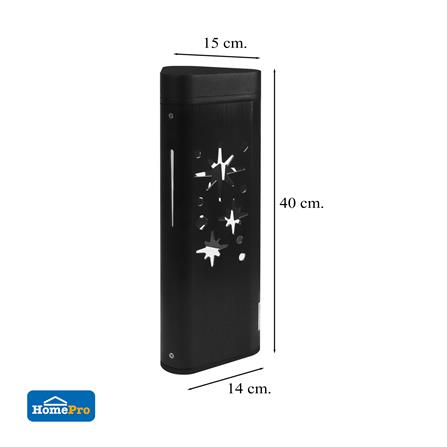 ไฟทางเดิน LED CARINI HK-K2027 40CM 10 วัตต์ WARM WHITE สีดำ_5