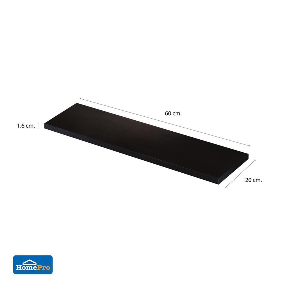 แผ่นชั้นไม้เมลามีน STACKO 60x20x1.6 ซม. สีโอ๊ค