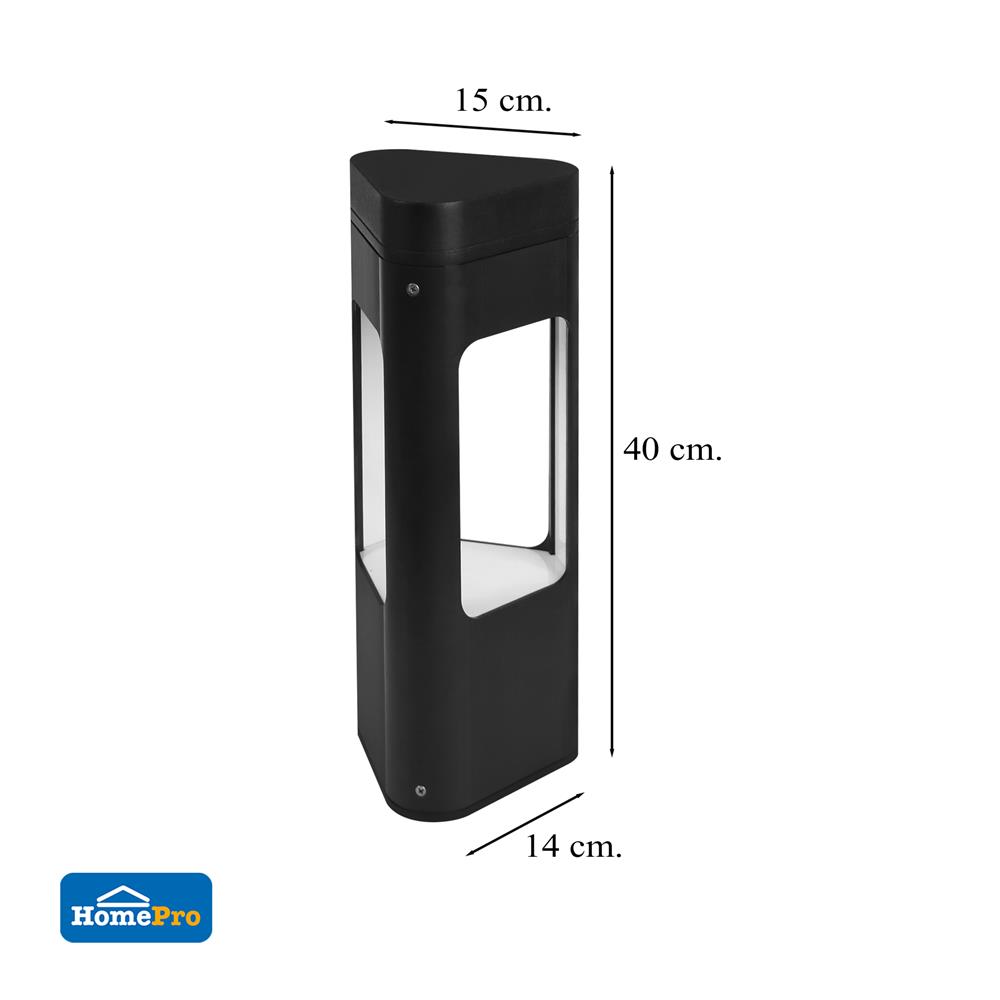 ไฟทางเดิน LED CARINI HK-K2024 40CM 10 วัตต์ WARM WHITE สีดำ