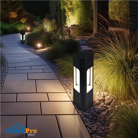 ไฟทางเดิน LED CARINI HK-K2024 40CM 10 วัตต์ WARM WHITE สีดำ_3