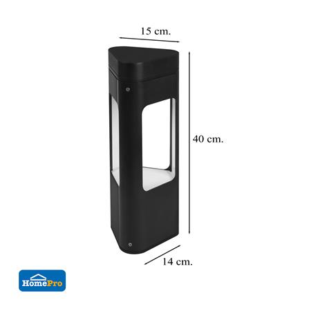 ไฟทางเดิน LED CARINI HK-K2024 40CM 10 วัตต์ WARM WHITE สีดำ_5