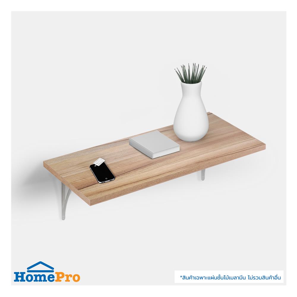 แผ่นชั้นไม้เมลามีน STACKO 60x30x1.6 ซม. สีไลท์โรมา