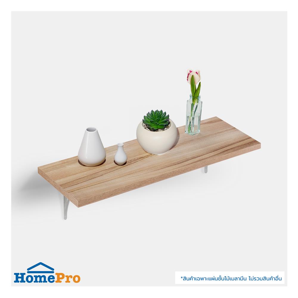 แผ่นชั้นไม้เมลามีน STACKO 80x30x1.6 ซม. สีไลท์โรมา