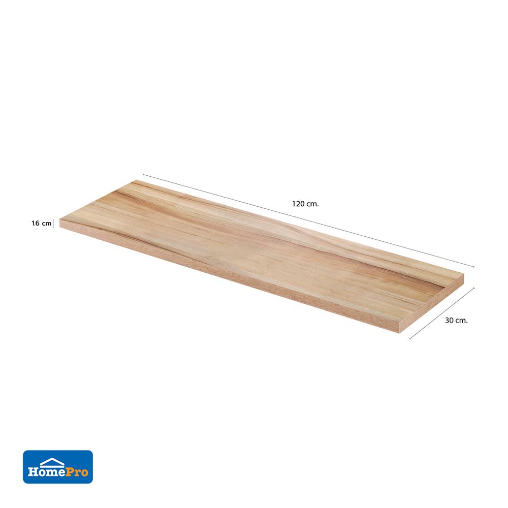 แผ่นชั้นไม้เมลามีน STACKO 120x30x1.6 ซม. สีไลท์โรมา