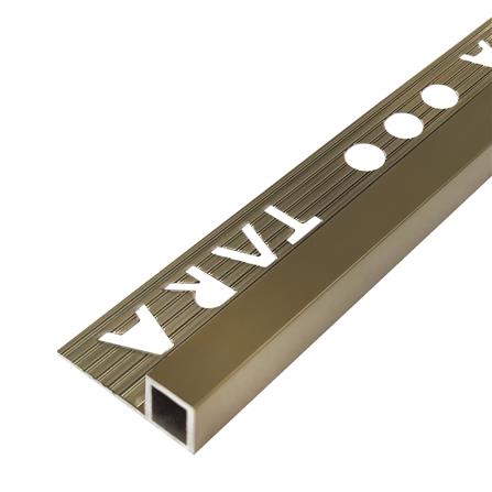 คิ้วอะลูมิเนียมแบบเหลี่ยม TARA 9 มม. 2 ม. สีบรอนซ์-ทอง_0