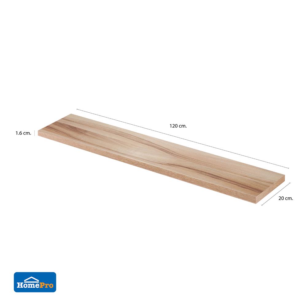 แผ่นชั้นไม้เมลามีน STACKO 120x20x1.6 ซม. สีไลท์โรมา