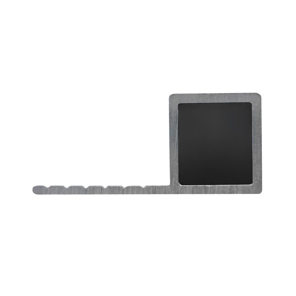 คิ้วอะลูมิเนียมแบบเหลี่ยม TARA 12 มม. 2 ม. สีเทาฟ้า