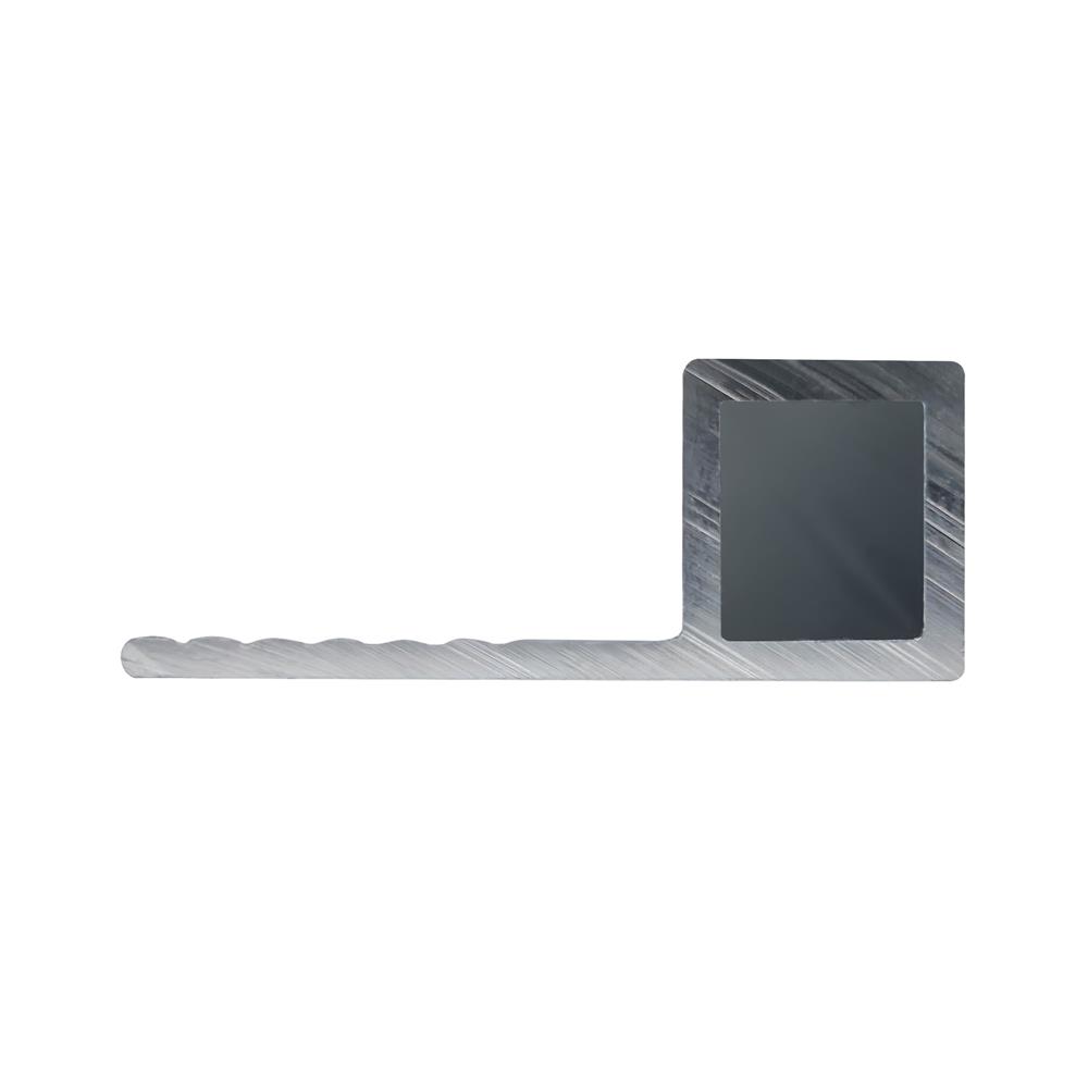 คิ้วอะลูมิเนียมแบบเหลี่ยม TARA 9 มม. 2 ม. สีกราไฟต์