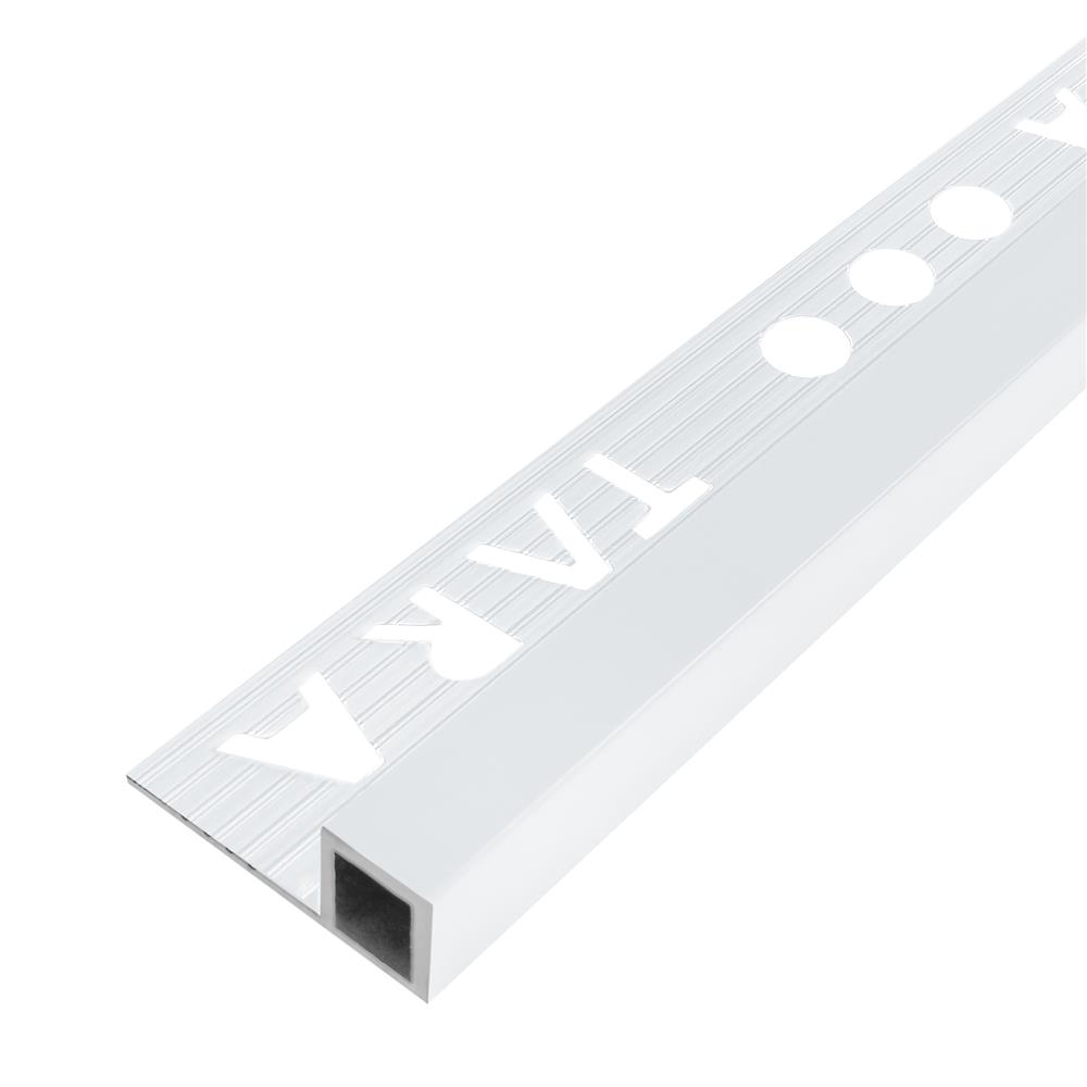 คิ้วอะลูมิเนียมแบบเหลี่ยม TARA 9 มม. 2 ม. สีขาวด้าน