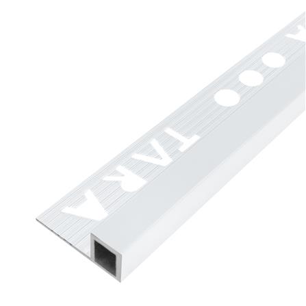 คิ้วอะลูมิเนียมแบบเหลี่ยม TARA 9 มม. 2 ม. สีขาวด้าน_0