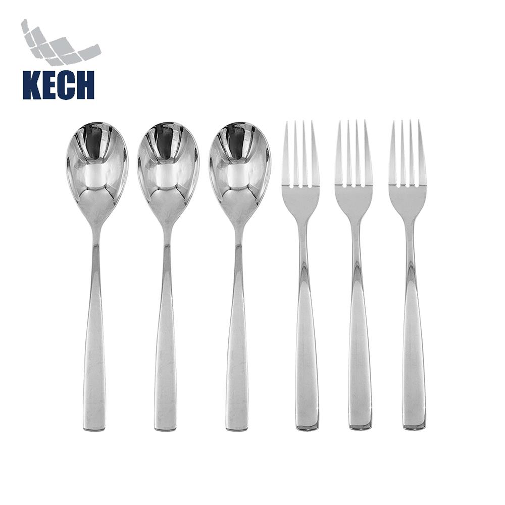 ชุดช้อนส้อมสเตนเลส 410 KECH 6 ชิ้น_1
