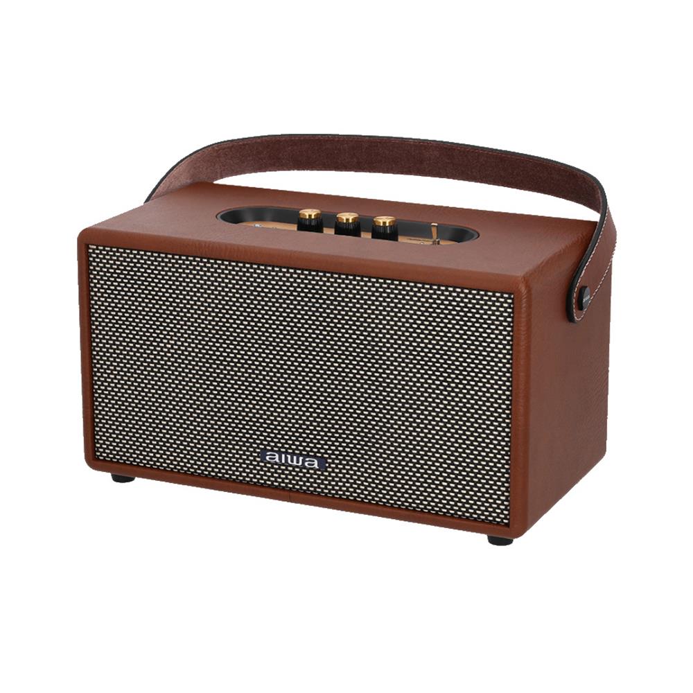 ลำโพงบลูทูธ AIWA RETRO HYBRID RS-X90 สีน้ำตาล