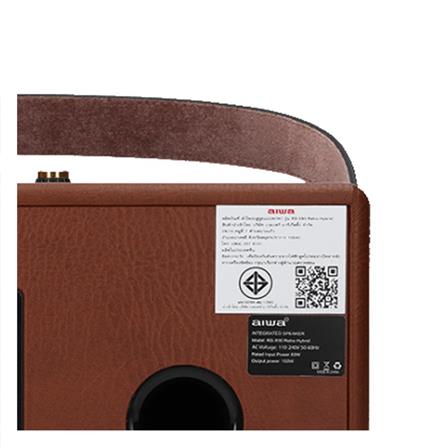 ลำโพงบลูทูธ AIWA RETRO HYBRID RS-X90 สีน้ำตาล_6
