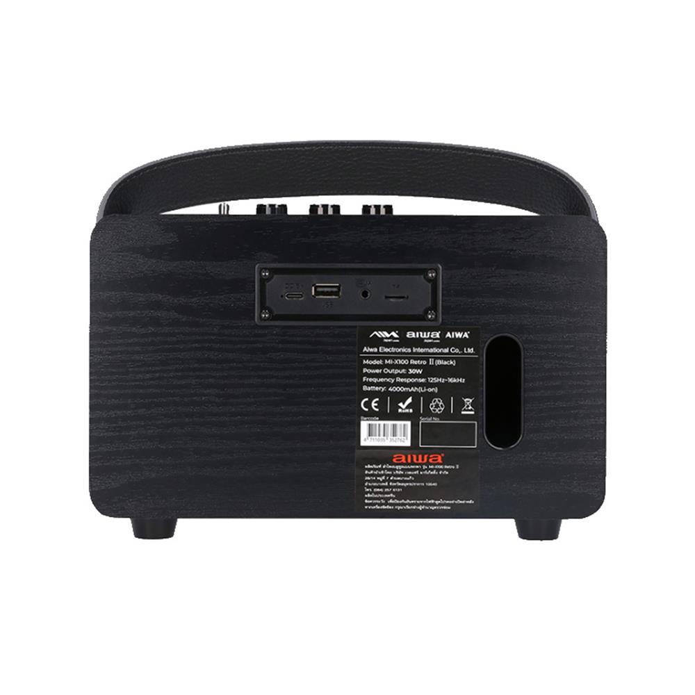 ลำโพงบลูทูธ AIWA RETRO MI-X100 II สีดำ
