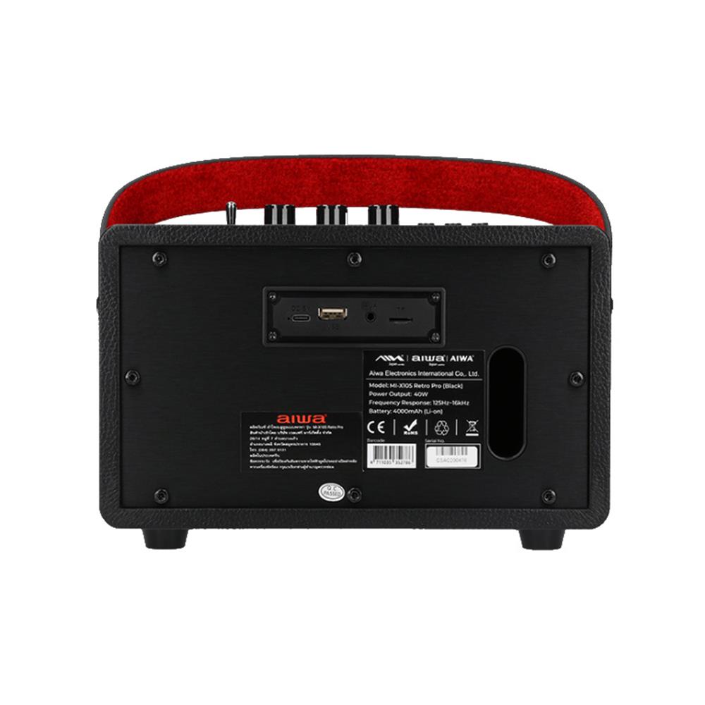 ลำโพงบลูทูธ AIWA RETRO PRO MI-X105 สีดำ