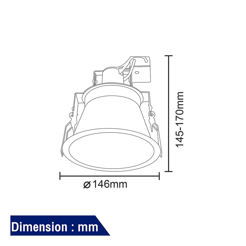 ดาวน์ไลท์ BEC DJ-T1135 4.3 นิ้ว สีดำ กลม