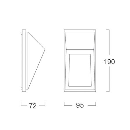 ไฟผนังภายนอก LED L&E 65-A0559 10 วัตต์ WARM WHITE สีดำ_3