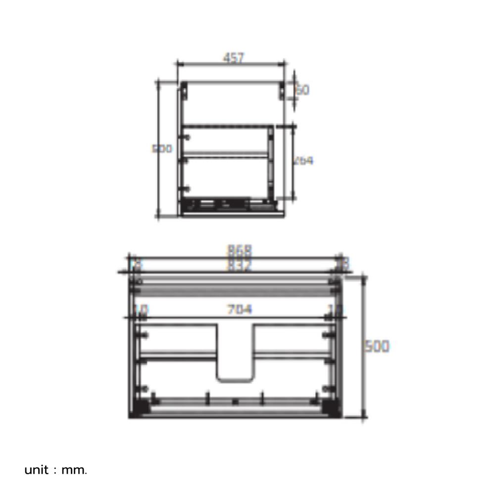 เคาน์เตอร์ COTTO V0903DG สีเทา