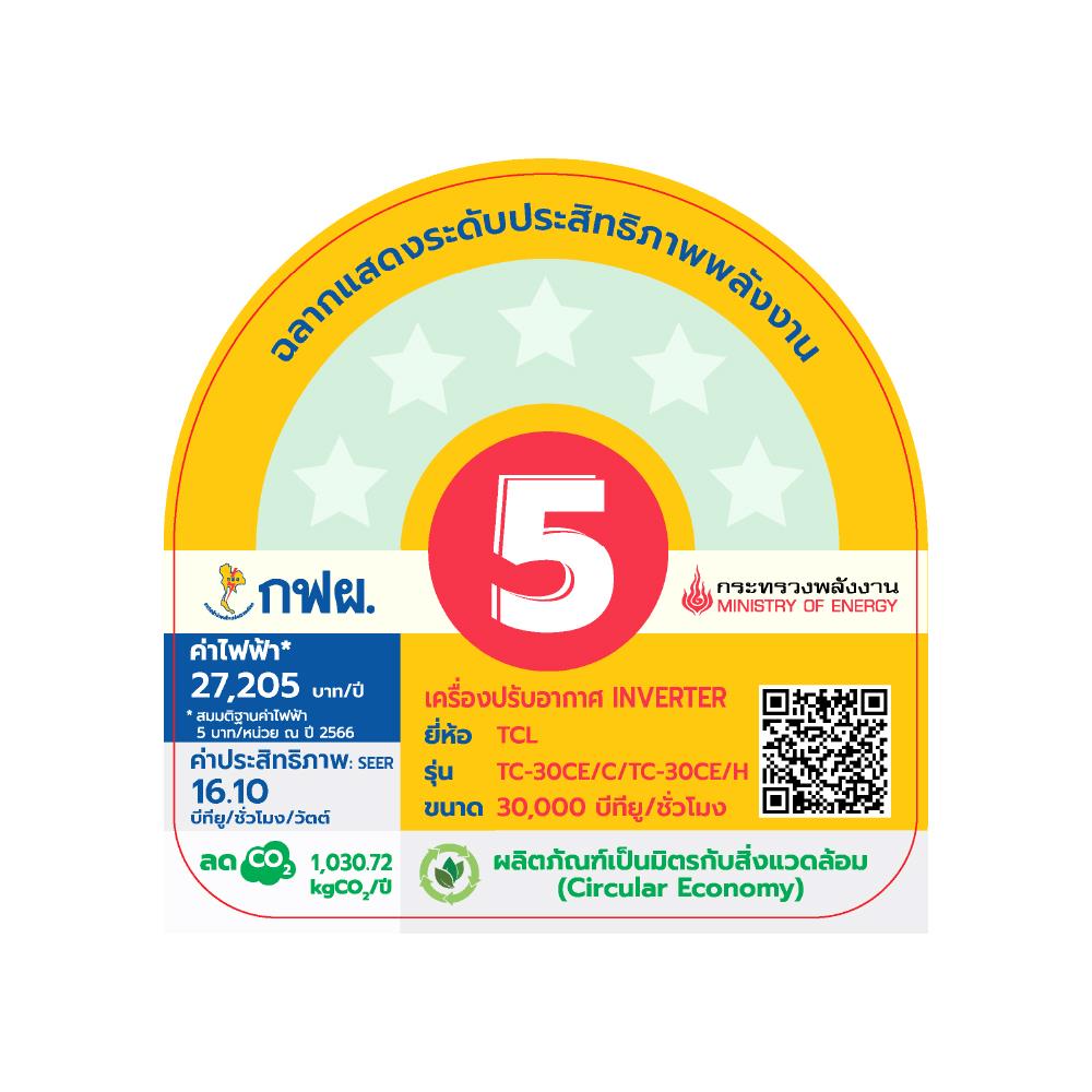 แอร์แขวน TCL TC-30CE 1P 30000 บีทียู อินเวอร์เตอร์