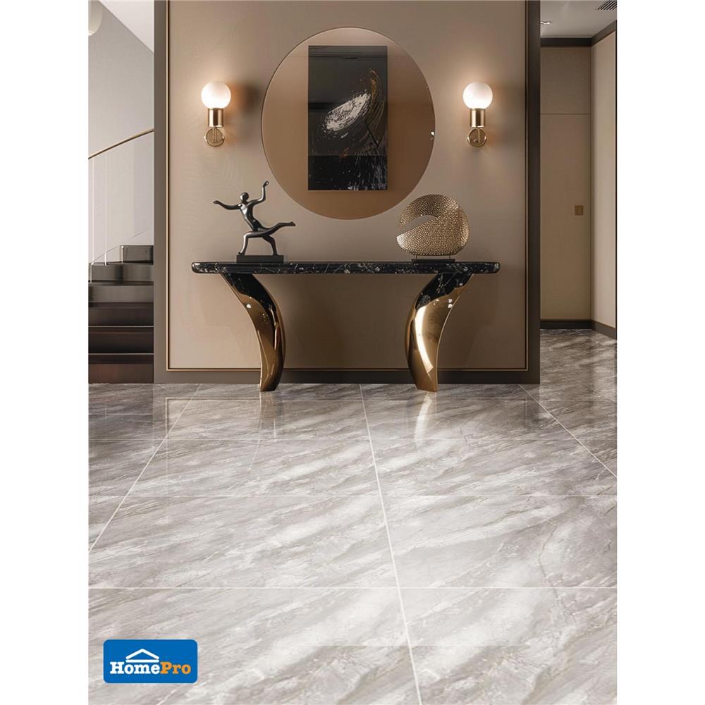 กระเบื้องพื้นพอร์ซเลน 60x90 ซม. TARA คาส เทา 1.62 ตร.ม.