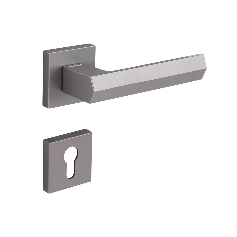 มือจับก้านโยกห้องทั่วไป MORTISE HAFELE 489.11.040 สีเทาเมทัลลิค